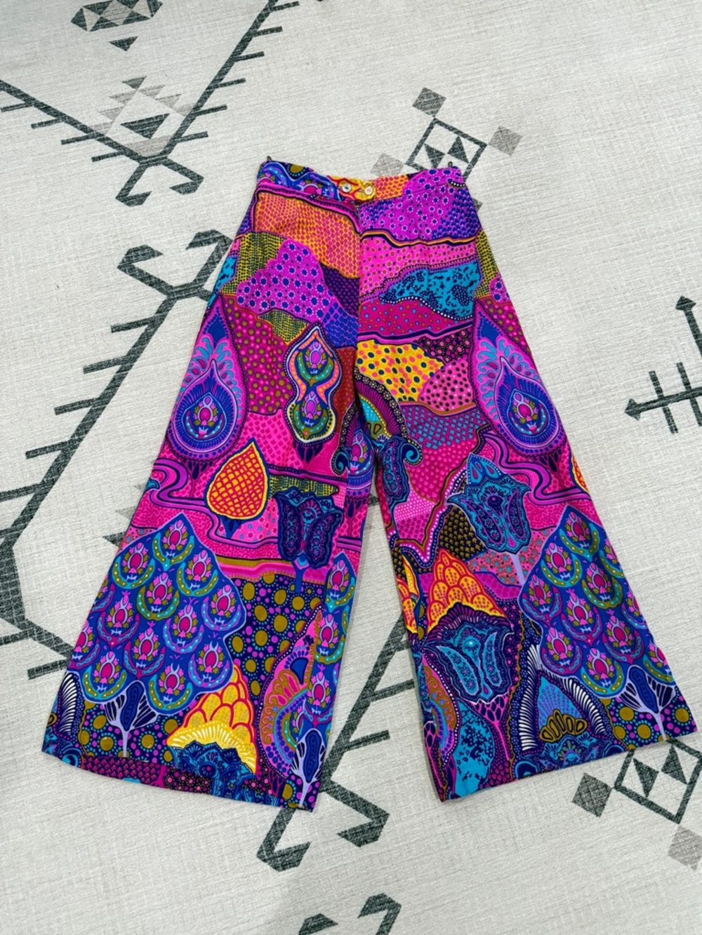Vintage Boho Wide Leg Pants